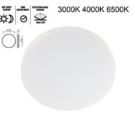 LED světlo Xplaner PLN02CCT SZ IP54 s čidlem 3000K,4000K,6500K Arelux