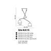 Závěsné svítidlo Zyta 2S Pendant ALU Ø 30cm AZ2301+AZ2586+AZ2586 Azzardo