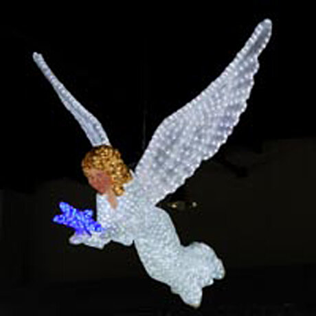 ANDĚL 3D barevný 135x120cm, 2500 LED