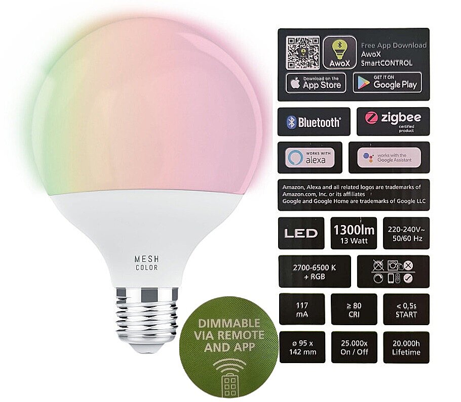 Chytrá 13W RGB LED žárovka 12254 Connect.2 Eglo
