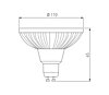 12W LED žárovka 3000K GTV LD-ES11101-30, 120°, 850lm, pr.110