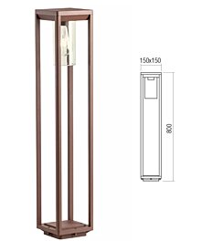 Venkovní sloupek 90525 Lagos 80cm Redo group tmavě hnědý