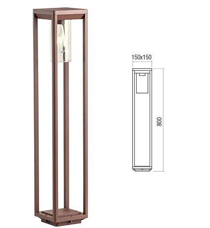 Venkovní sloupek 90525 Lagos 80cm Redo group tmavě hnědý