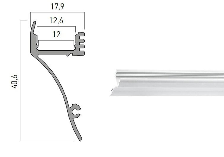 Hliníkový profil PRF100/200 2m