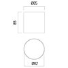 Přisazené LED svítidlo XROLL 4000K RX02NW MBK, IP44