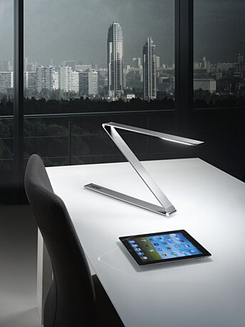 Italská LED lampička Fabas 3264-30-212 Fitz antracit stmívatelná