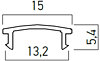 Matný difuzor PRF100PX01 k profilu PRF100/200 2m