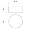 Přisazené LED svítidlo XROLL 3000K RX03WW MBK, IP40