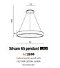 Závěsné LED světlo Azzardo Silvam 65 AZ2699 dřevěné