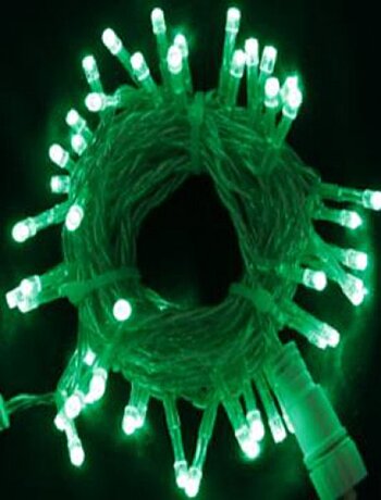 Profi LED světelný řetěz stálesvítící, zelená, 40LED, 5m, prodlužovací