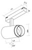 LED spot MCKRS34WW SP BK 3000K do lišt z řady XCLICK M, Arelux