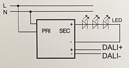 Montažní list Stmívatelný LED driver ATC350.28/500/700.40D DALI