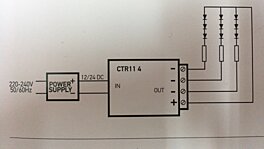 Montažní list Stmívač s dálkovým ovládáním CTR114 pro 12/24 DC