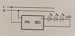 Montažní list LED driver AT350.25 25W 36-72V/350mA