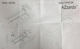 Montažní list Nástěnné LED svítidlo Topaz AZ3359 AZzardo, IP44