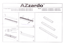 Montažní list Nástěnné LED svítidlo Rado 60 AZ2079 4000K Azzardo