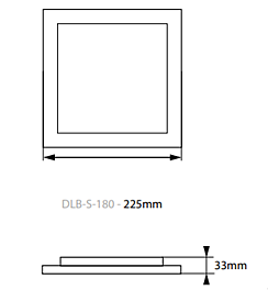 Montažní list Vestavné LED světlo hranaté 18W IP20 4000K 1300lm bílé