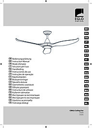 Montažní list Stropní LED ventilátor CIRALI 52 35006, Eglo