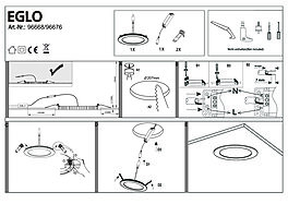 Montažní list Zápustné LED svítidlo FUEVA-C 96676, Eglo