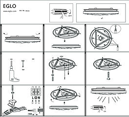 Montažní list Stropní LED svítidlo BENARIBA 99343, Eglo