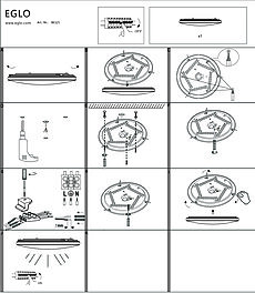 Montažní list Stropní LED svítidlo NIEVES 98325 Eglo