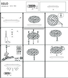 Montažní list Stropní LED svítidlo NIEVES 98326 Eglo