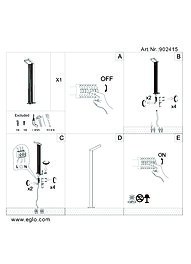 Montažní list Venkovní sloupek 902415 Grottazzolina 80cm Eglo