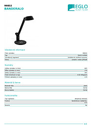 Montažní list Stolní LED svítidlo BANDERALO 99832 Eglo