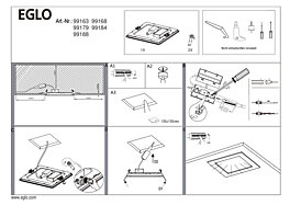 Montažní list Zálustné LED svítidlo FUEVA 5 99188 4000K, Eglo