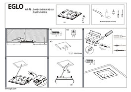 Montažní list Stropní LED svítidlo FUEVA 5 99189 4000K, Eglo