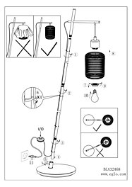 Montažní list Stojací lampa WRINGTON 32468