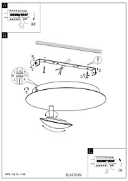 Montažní list Nástěnné LED svítidlo CERTINO 97649 Eglo