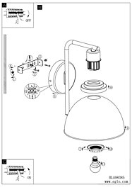 Montažní list Nástěnné svítidlo BELESER 98385 Eglo