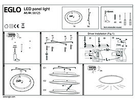 Montažní list Stropní LED panel SARSINA 98215 Eglo