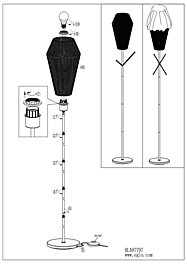 Montažní list Stojací lampa PALMONES 97797 Eglo