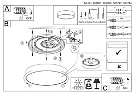 Montažní list Chytré světlo 901903 Eglo Gallizzi-Z RGB pr. 39cm