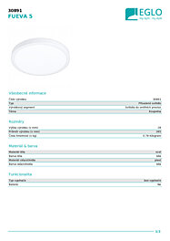 Montažní list Stropní LED svítidlo Fueva 5 30891