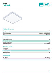 Montažní list Stropní LED svítidlo Fueva 5 30894
