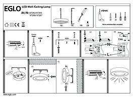 Montažní list Stropní LED svítidlo FUEVA 1 97263 Eglo
