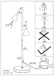 Montažní list Stojací LED lampa CORTADERAS 97806 Eglo