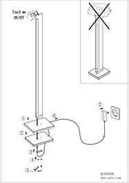 Montažní list Dotyková LED lampa CAMACHO 99296, Eglo