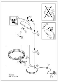 Montažní list Stojací lampa LUBENHAM 43166 Eglo