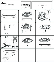 Montažní list Stropní LED svítidlo 98446 FRANIA Eglo