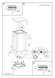 Montažní list Venkovní lampa CASCINETTA 98714, Eglo
