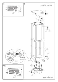 Montažní list Venkovní lampa CASCINETTA 98715, Eglo