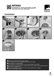Montažní list Závěsné světlo Artana 32827 průměr 48cm, Eglo
