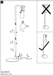 Montažní list Stojací lampa APRICALE 98285 Eglo