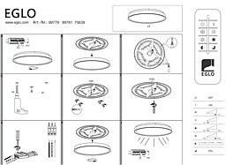 Montažní list Stropní LED svítidlo SELUCI 99781 Eglo