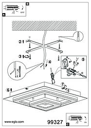 Montažní list Stropní LED svítidlo FRADELO 1 99327, Eglo