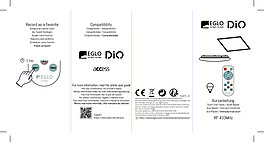 Montažní list Dálkový ovladač k žárovkám z řady DiO 33199 Eglo